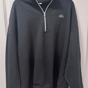 ALO Yoga Men's Black Half-Zip Pullover XL
